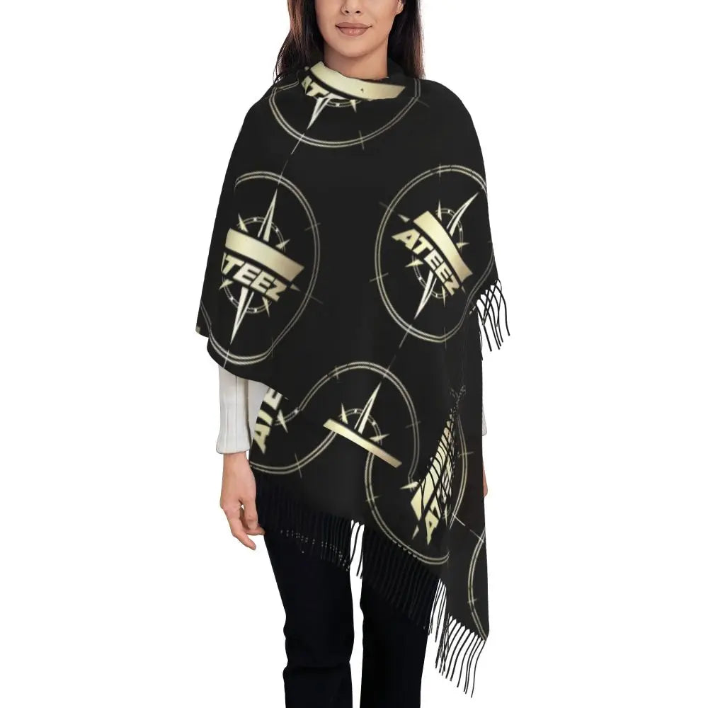 Printed Kpop ATEEZ Logo Scarf