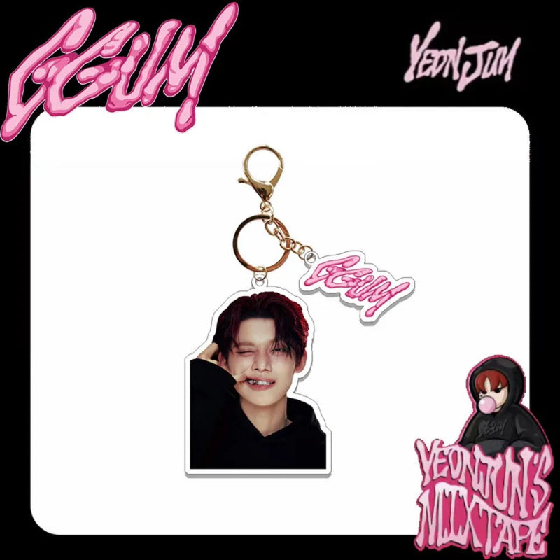 KPOP TXT YEONJUN GGUM Acrylic Keychain Ring