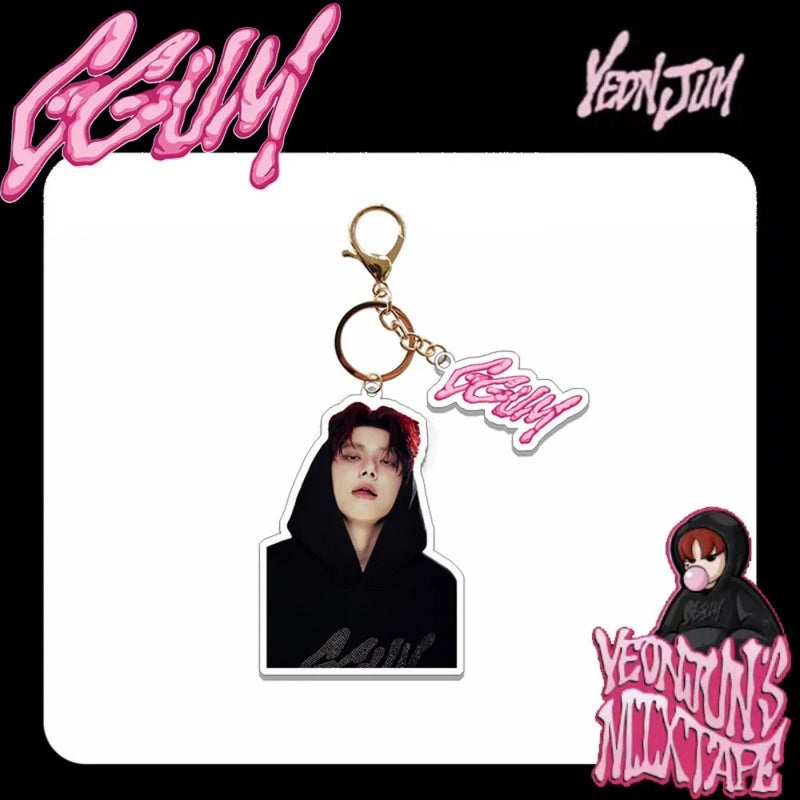 KPOP TXT YEONJUN GGUM Acrylic Keychain Ring