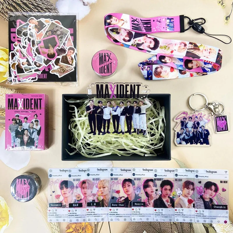 Kpop Stray Kids MAXIDENT Album Gift Box Set for Fan Collection