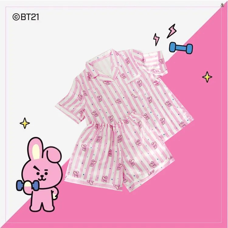 Bangtan21 Home Clothes two-piece set for Girls
