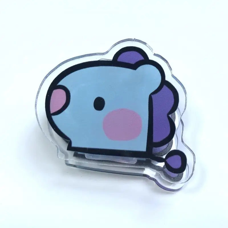 Bangtan21 Cute Acrylic Character Binder Clip