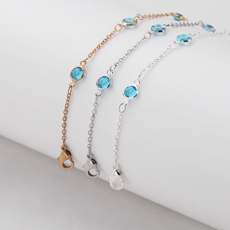 Kpop JIMIN Sea Blue Zircon Necklace