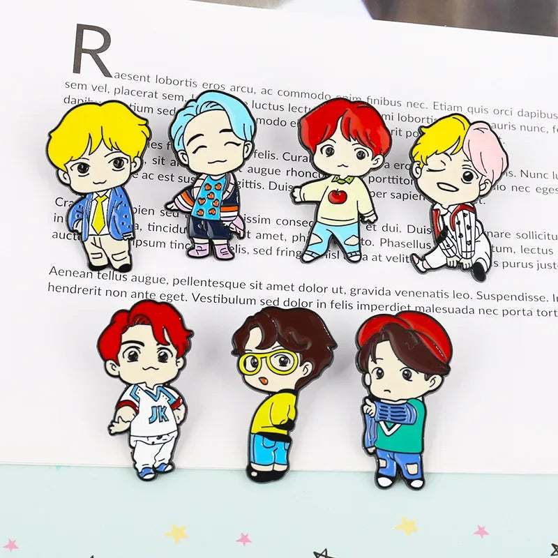 ATEEZ Boys Enamel Pin Brooch Accessories