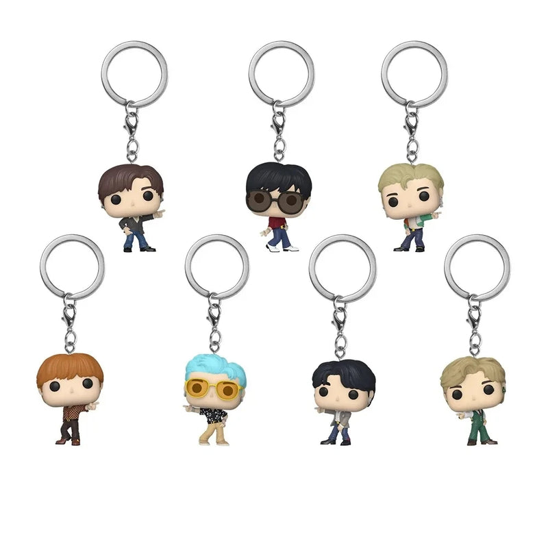 Bangtan Boys Vinyl Figure Cartoon Toy Keychain