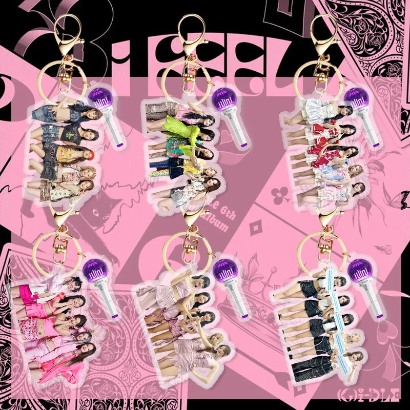 (G)I-DLE Acrylic Figure Cute Character Pendant Keychain