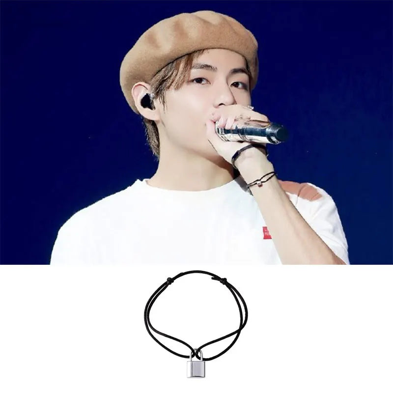 Bangtan Taehyung Lock Bracelet Accessories