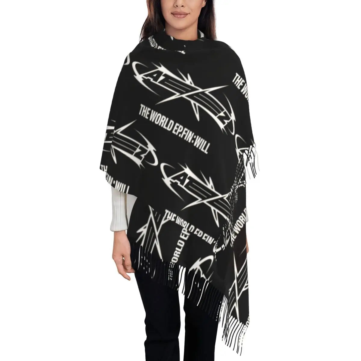 Printed Kpop ATEEZ Logo Scarf