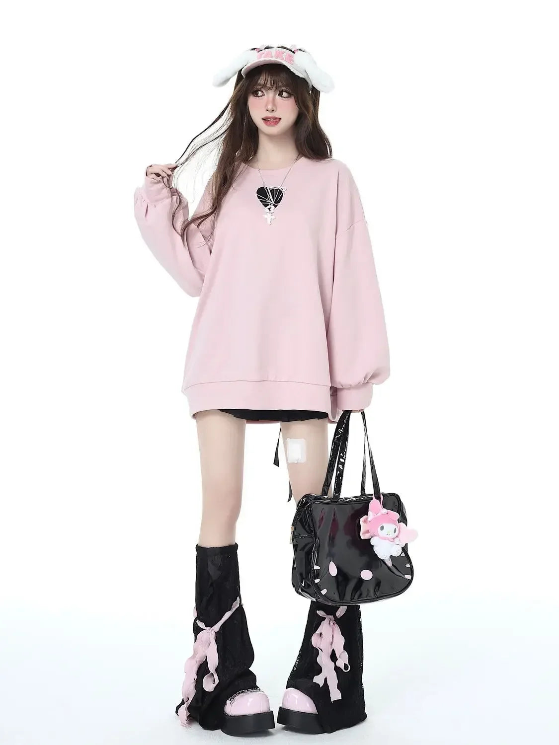 Bow Tie Loose Hoodie for Women