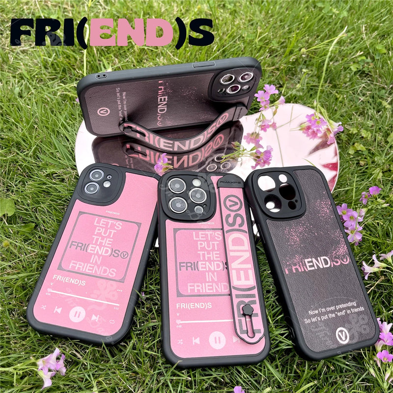 Bangtan Taehyung Friends Iphone Case with strap