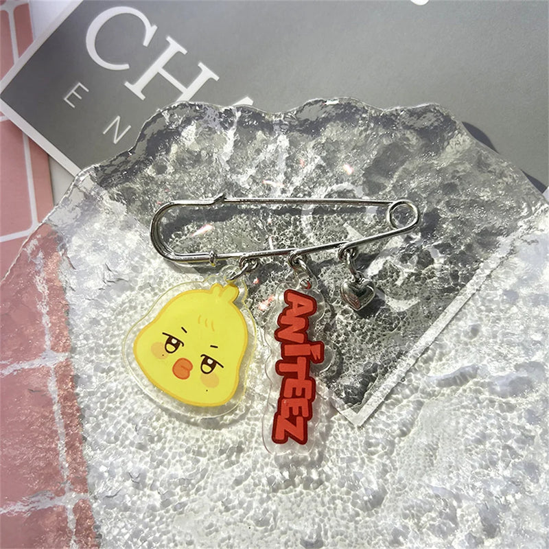 ATEEZ Cartoon Brooch Pins Accessories