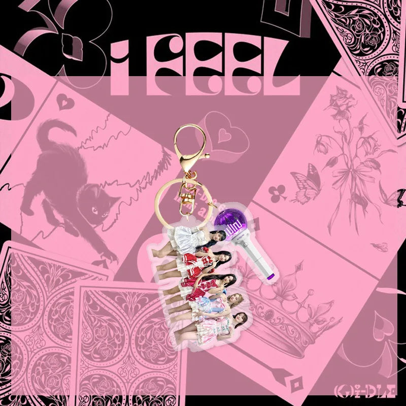 (G)I-DLE Acrylic Figure Cute Character Pendant Keychain