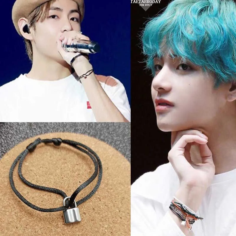 Bangtan Taehyung Lock Bracelet Accessories