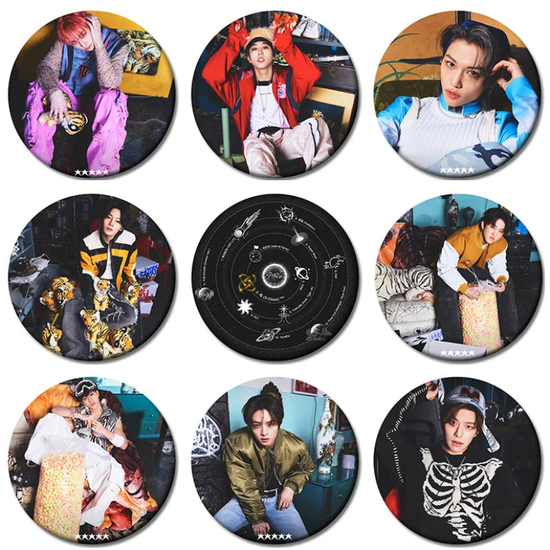 KPOP Stray Kids New Album 5 STAR Pin Badge