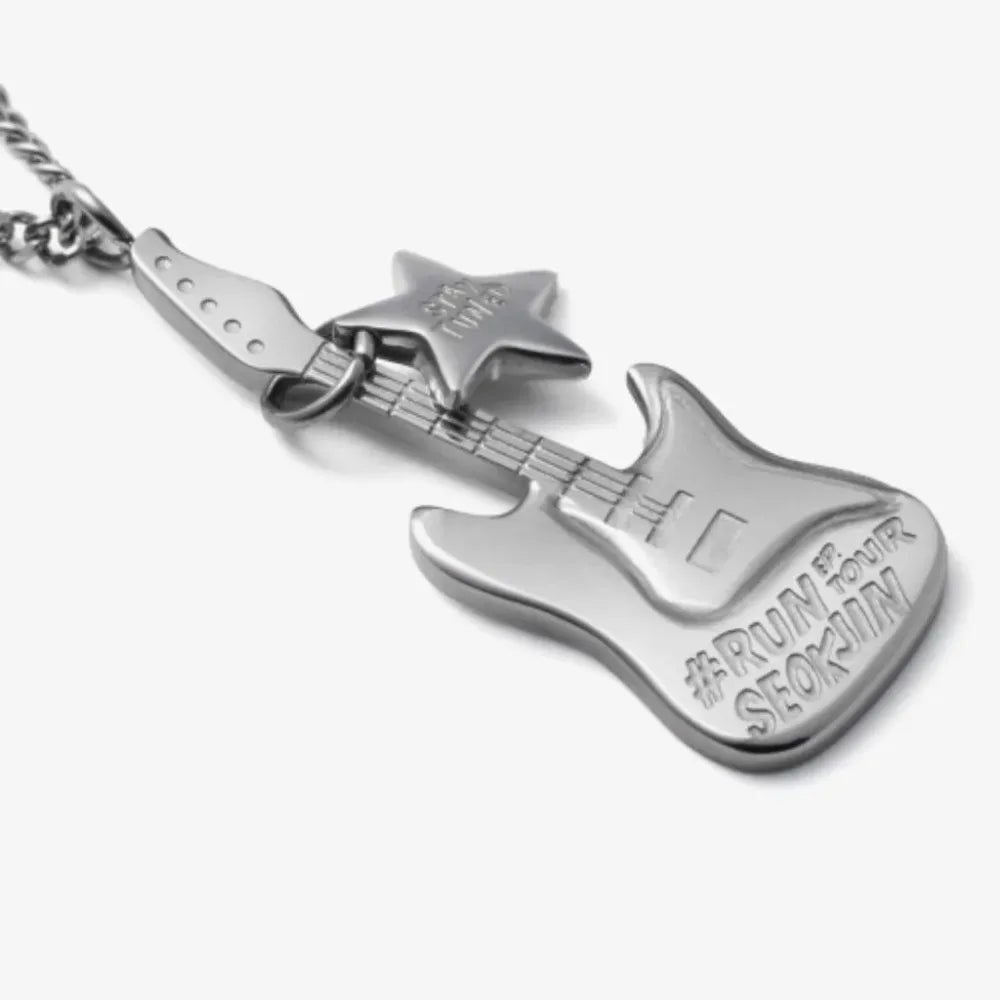 Bangtan JIN RUNSEOKJIN Guitar Charm Necklace