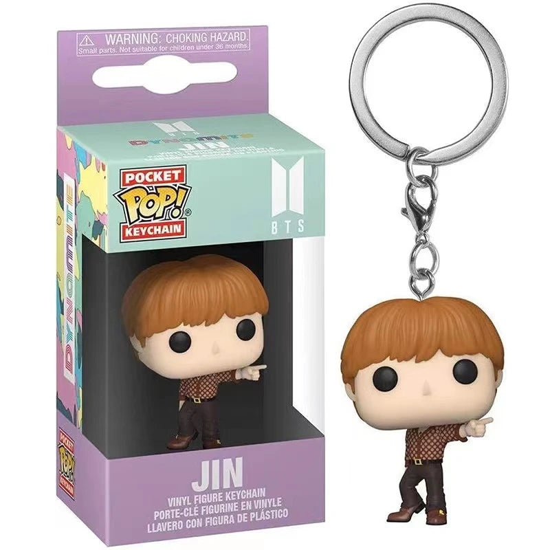 Bangtan Boys Vinyl Figure Cartoon Toy Keychain