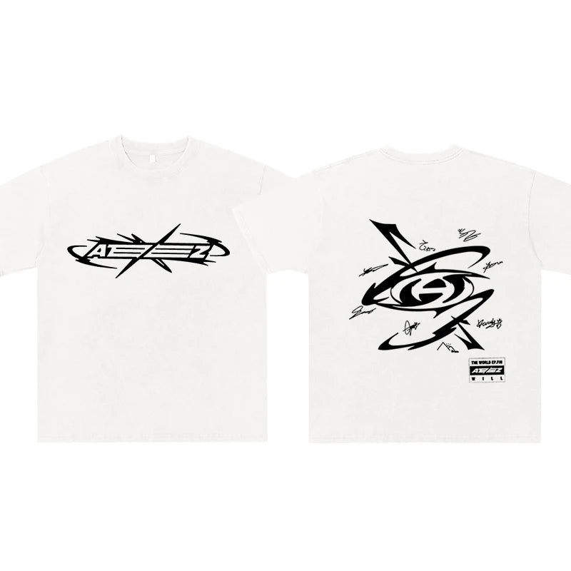 Ateez Album The World Ep Fin Will Tour Hip Hop Vintage Shirt