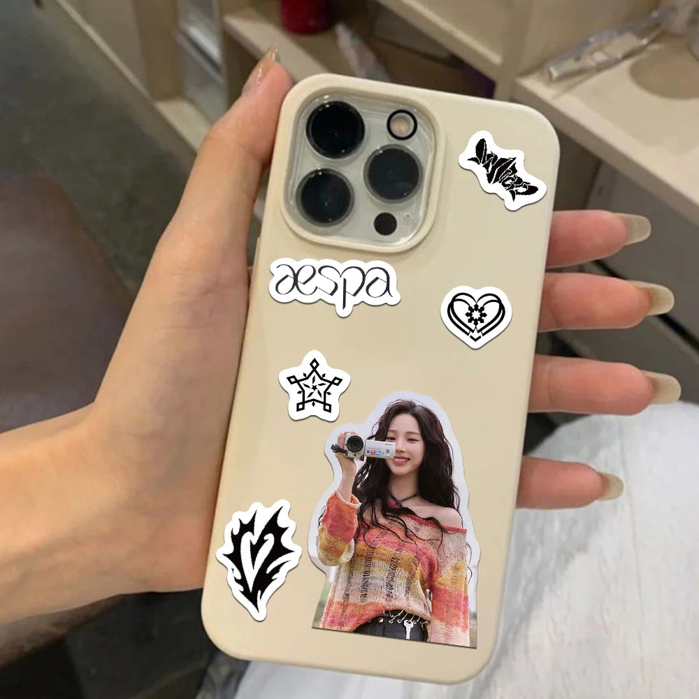KPOP AESPA Cute Bottle Phone Sticker Collection