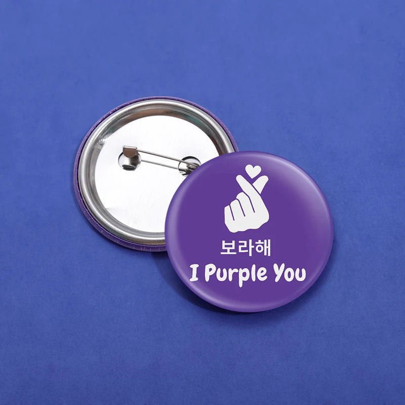 Bangtan I PURPLE YOU Tinplate Soft Button Pin