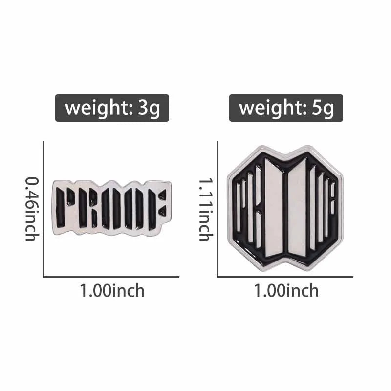 Bangtan Boys Proof Enamel Pin Brooch