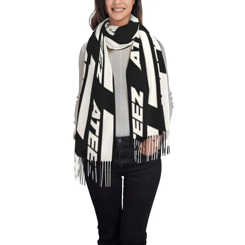 Printed Kpop ATEEZ Logo Scarf