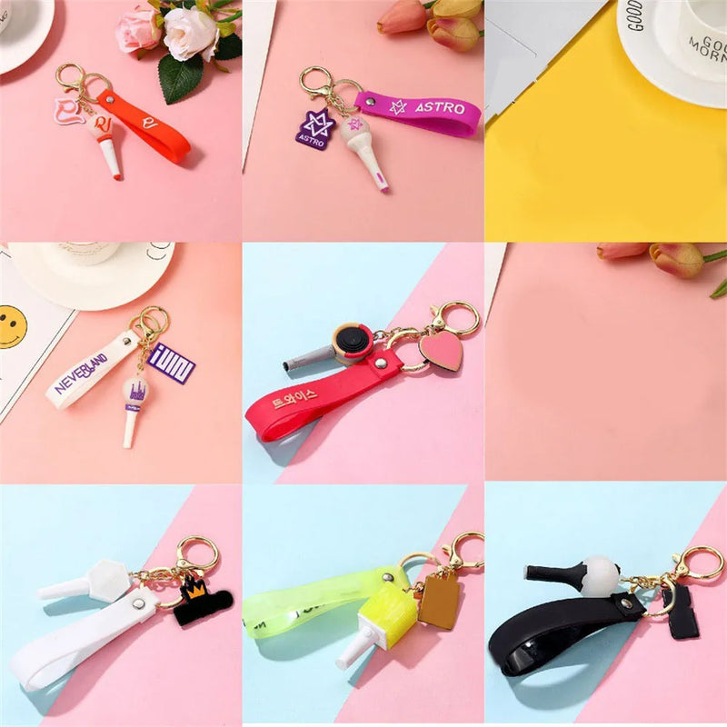 KPOP Groups Light Stick Keychain Rope