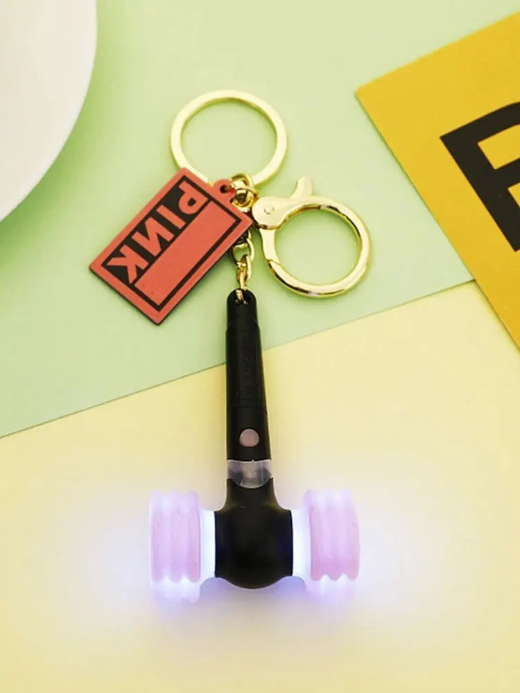 Black Pink Mini Light Stick Keychain