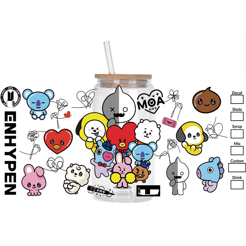 Bangtan Boys Waterproof 3D Stickers for Cups