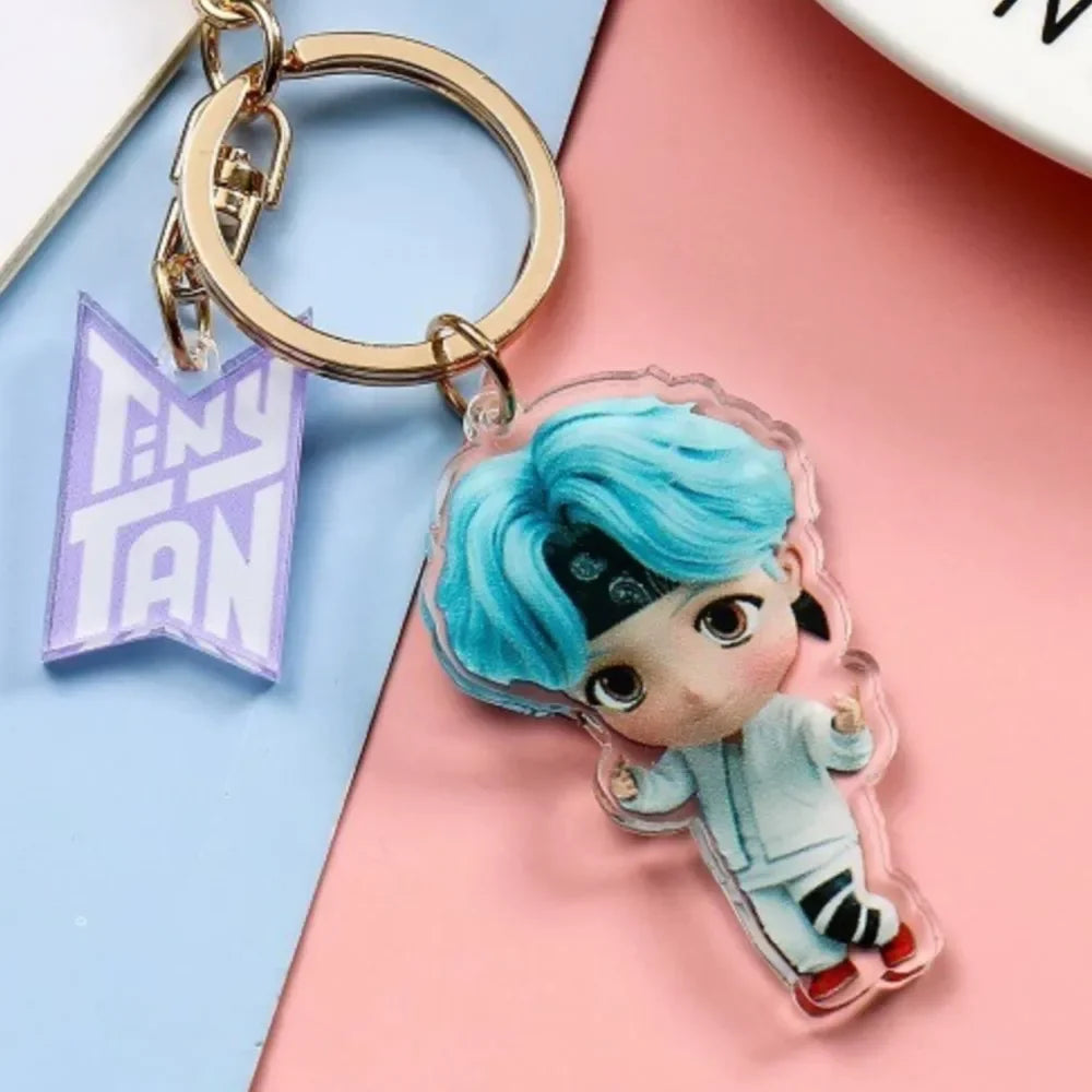 Bangtan Boys Acrylic Cute Cartoons Keychain