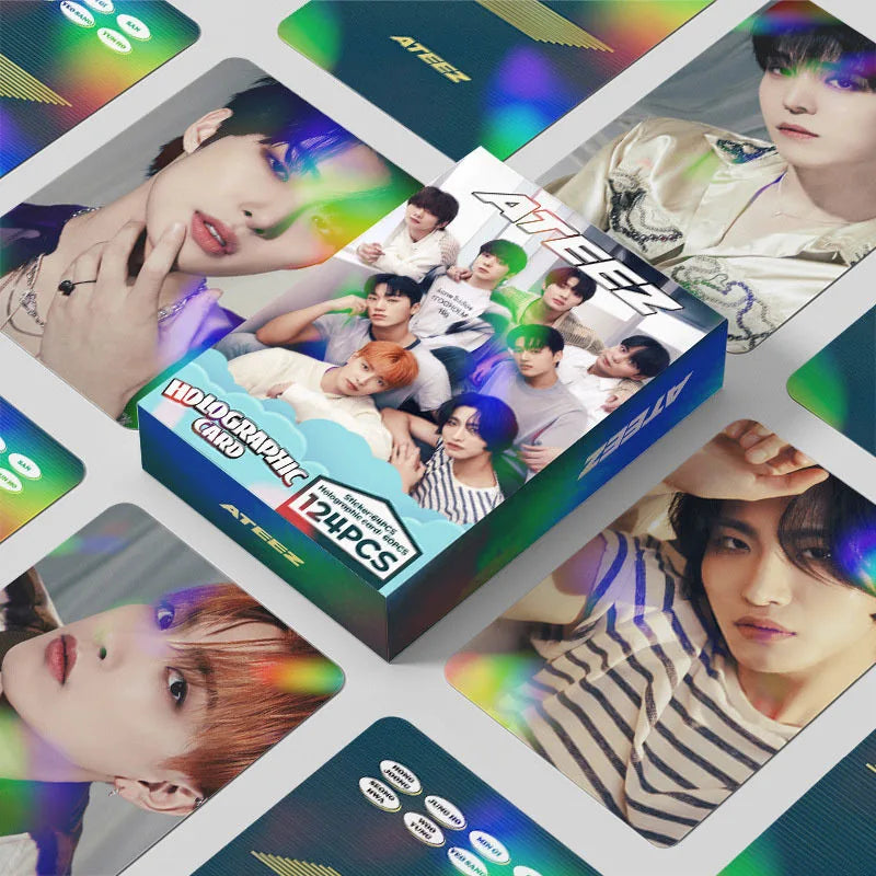 ATEEZ Album LOMO Cards Laser Hologram Photo Cards