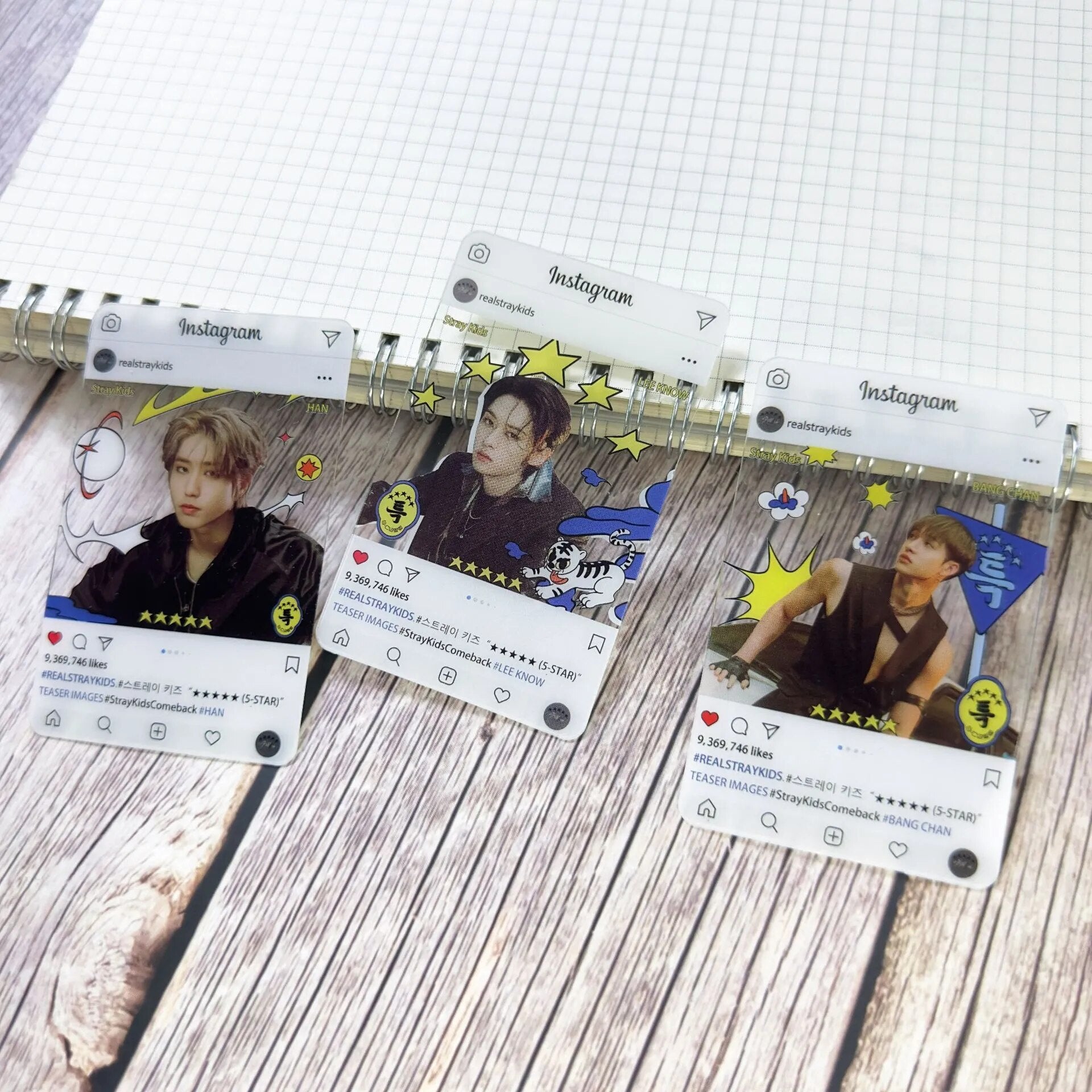 KPOP Stray Kids 5-Star Transparent Photocards 8pcs/set