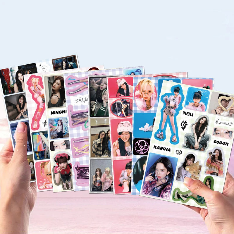 KPOP AESPA Cute Bottle Phone Sticker Collection