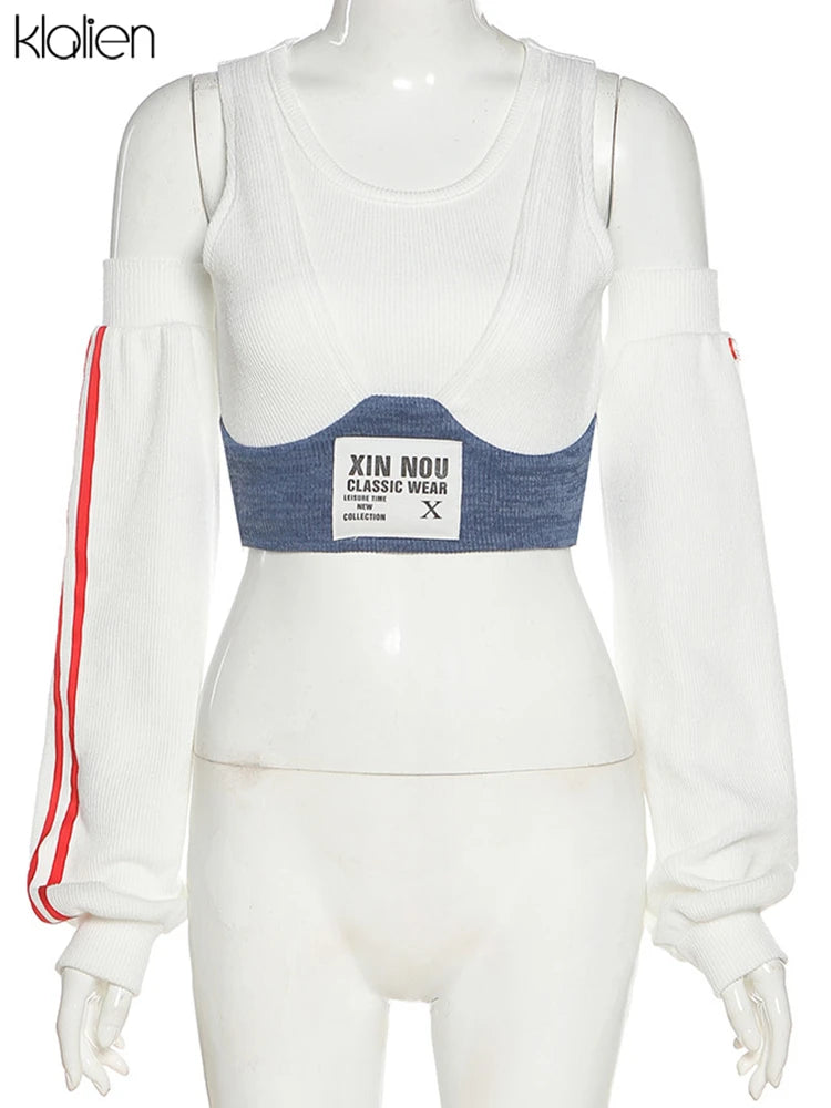 Jennie BP Fashion Streetwear Rib Knitted Top