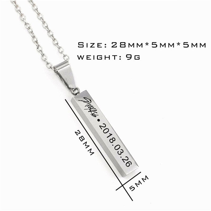 Kpop Stray kids Titanium Steel Necklace