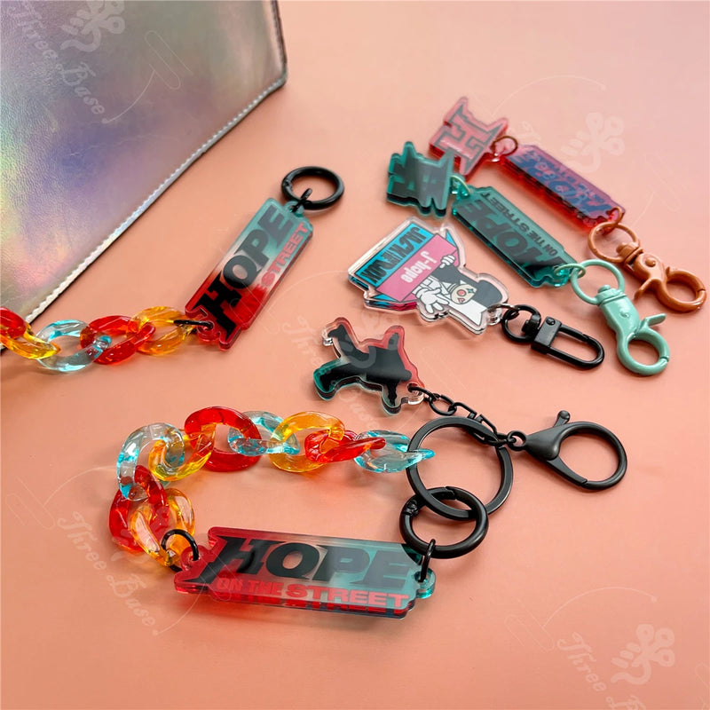 Bangtan Jhope AgustD Cute Acrylic Keyring Keychain