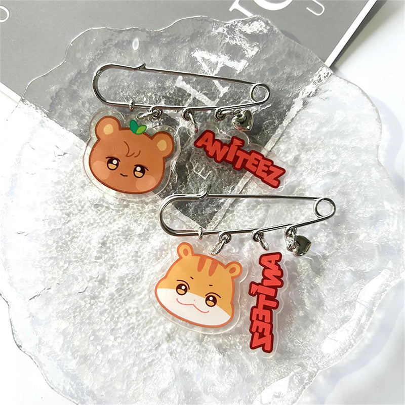 ATEEZ Cartoon Brooch Pins Accessories