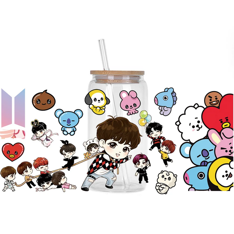 Bangtan Boys Waterproof 3D Stickers for Cups