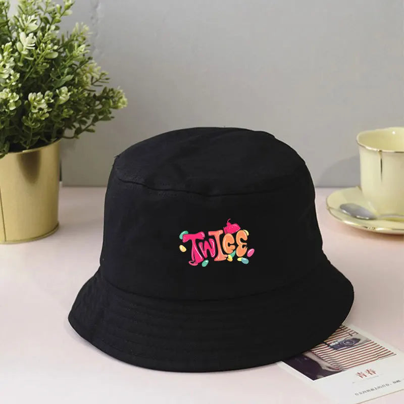 KPOP Twice Logo Printed Bucket Hat