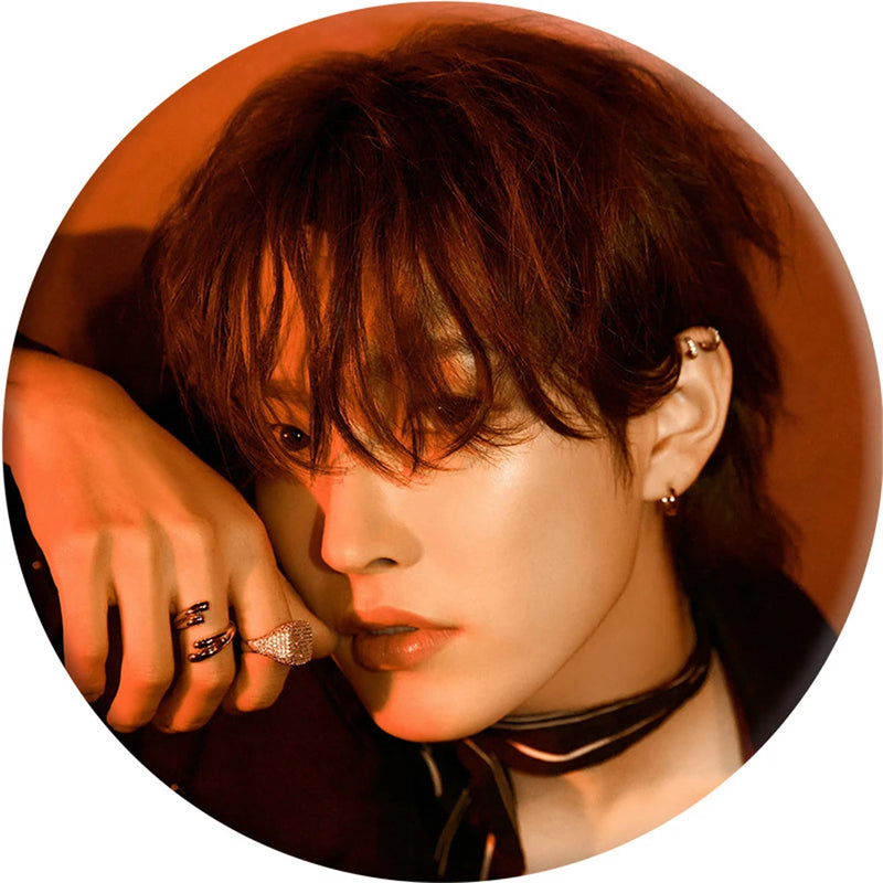 ATEEZ GOLDEN HOUR : Part 3 Round Badge Brooch Accessories