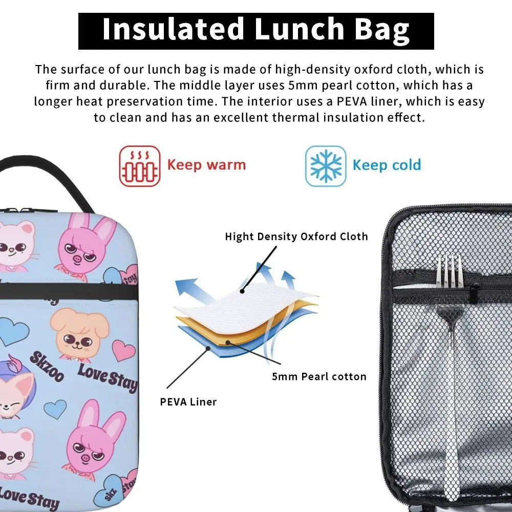 Stray Kids Chk Chk Boom Lunch Bags Container