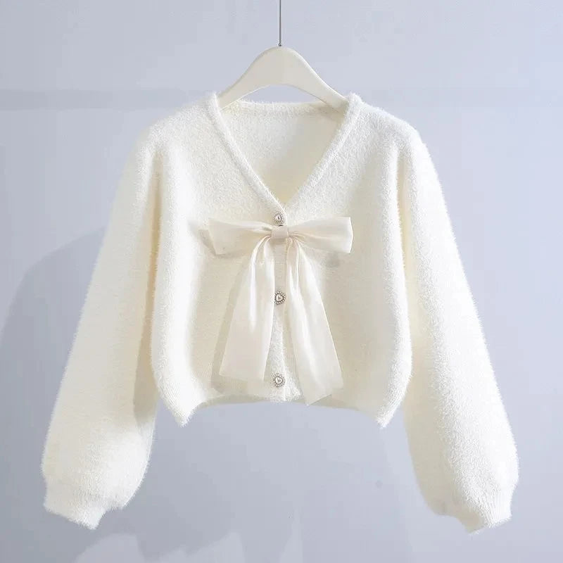 Bowknot Knitted Cardigan for Women