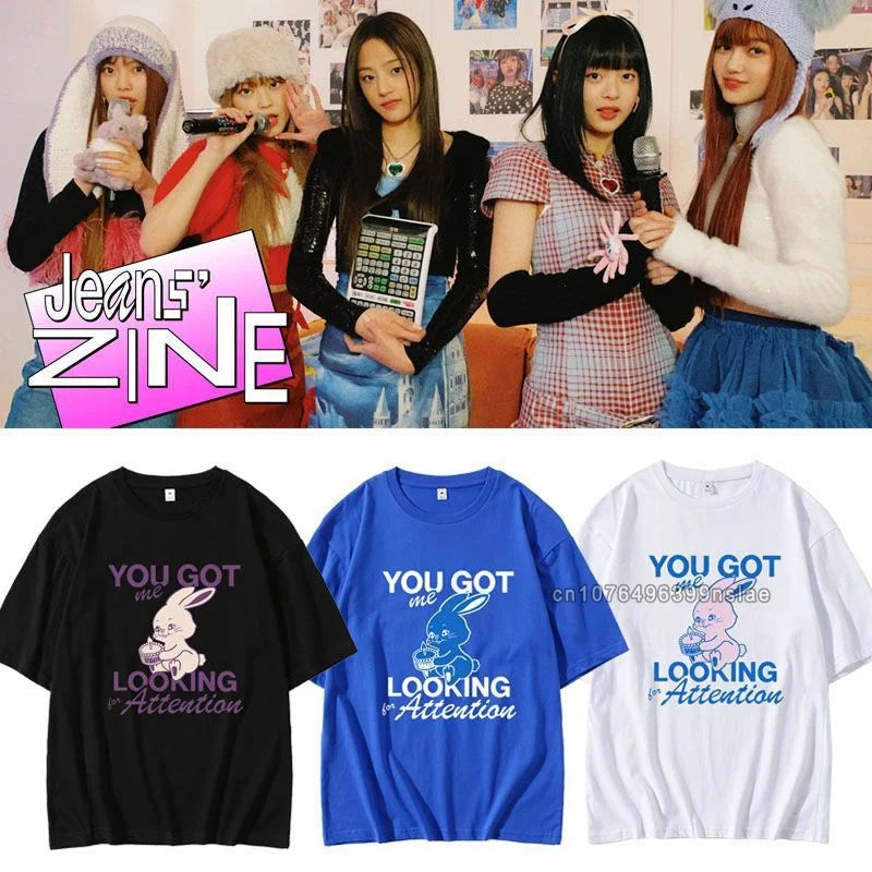 New Jeans Attention Cotton Shirt