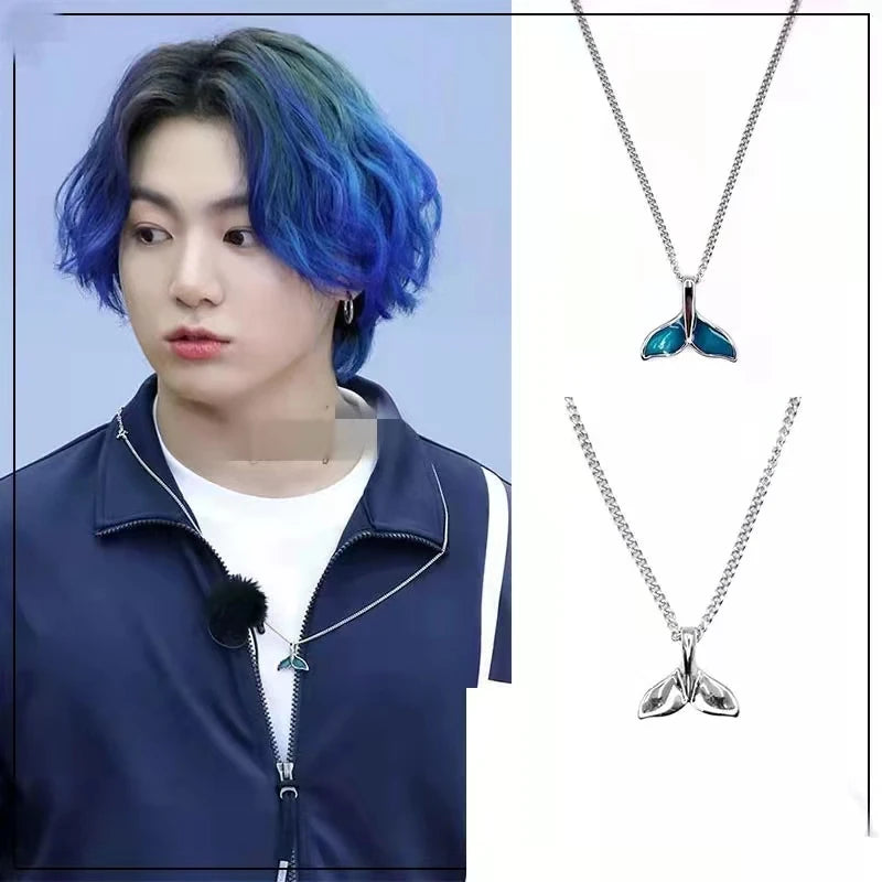 Bangtan Jk Dolphin Tail Necklace Accessories