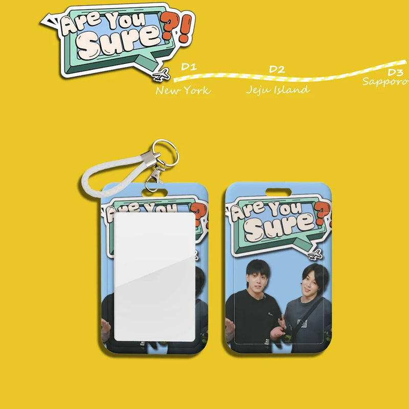 Bangtan Jikook Are You Sure ID Card Holder Keychain