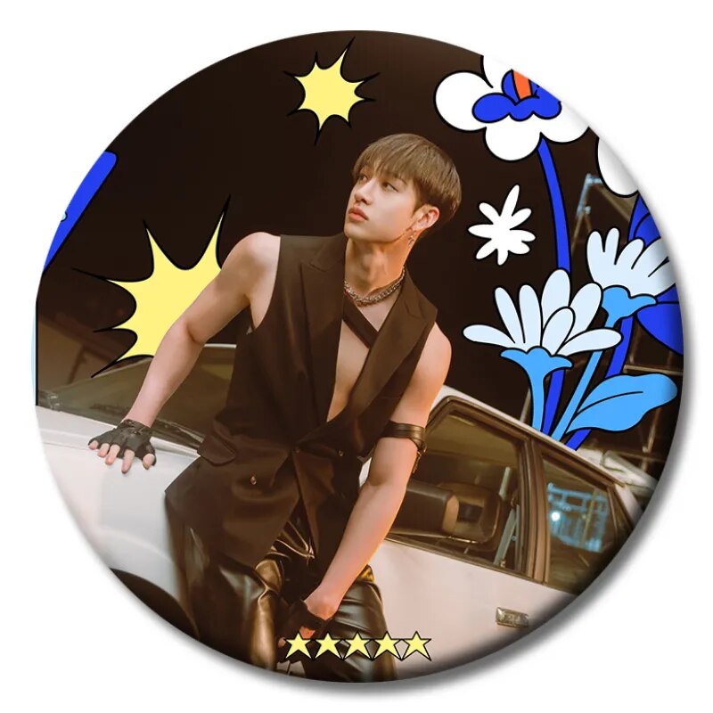 KPOP Stray Kids New Album 5 STAR Pin Badge