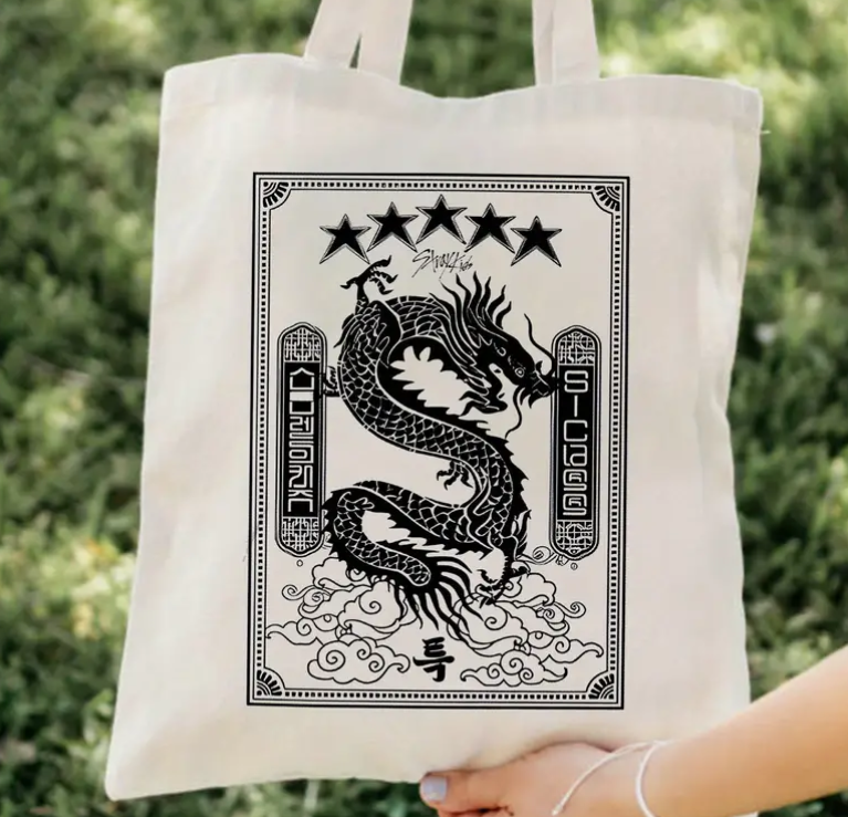 Stray Kids 5 Star Canvas Tote Bag