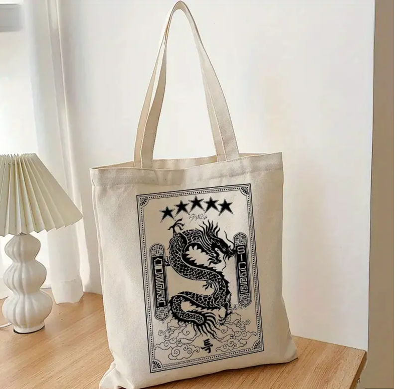 Stray Kids 5 Star Canvas Tote Bag
