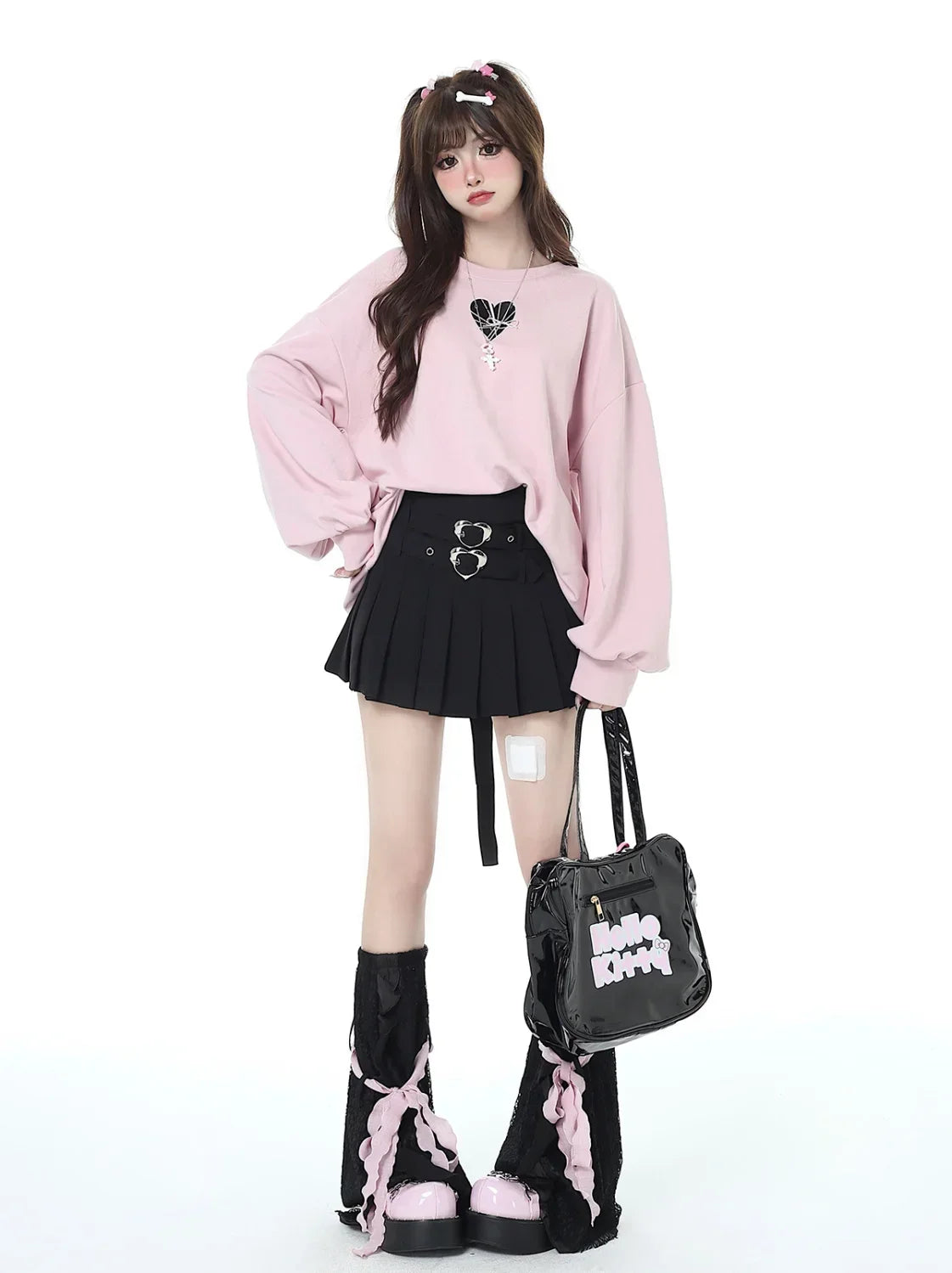 Bow Tie Loose Hoodie for Women