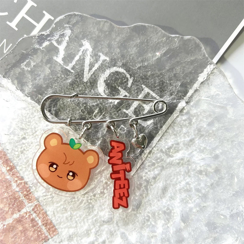 ATEEZ Cartoon Brooch Pins Accessories