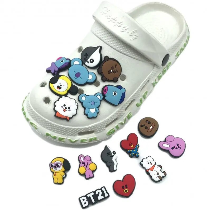 Bangtan21 Characters Jibbitz Decor For Crocs Slippers